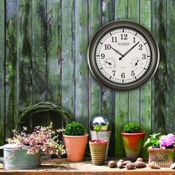 La Crosse Technology 18 in. Thermometer and Hygrometer Indoor/Outdoor  Quartz Wall Clock WT-3181PL-Q - The Home Depot