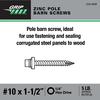 Grip Fast® #10 x 1-1/2" Hex Drive Zinc Pole Barn Screw - 5 lb. Box