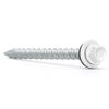 Grip Fast® #10 x 2-1/2" Hex Drive White Pole Barn Screw - 22 lb. Bucket