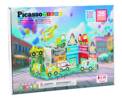 PicassoTiles® Metro City Magnetic Tile Playset - 26 Piece at Menards®