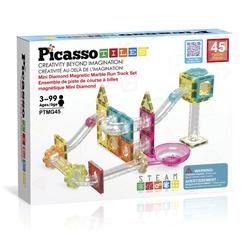 PicassoTiles® Marble Run Travel Size Magnetic Tiles Building