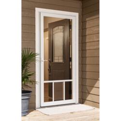 Menards storm door 2024 with pet door