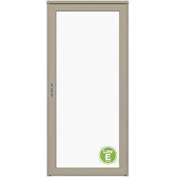 LARSON Platinum Secure Glass 36-in X 81-in Black Aluminum Right-hand
