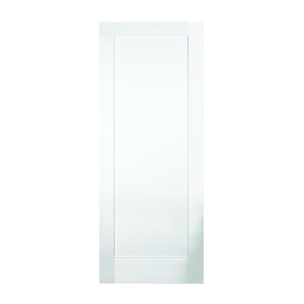 Mastercraft® 37"W x 84"H White Ice 1-Panel Interior Barn Door