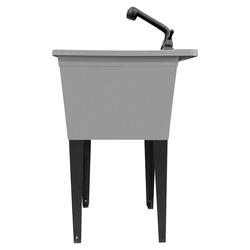 Tehila 16 Gallon Gray Space Saver Black Utility Sink Kit at Menards®