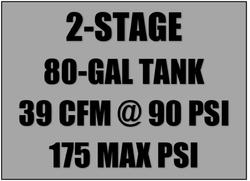 Flexzilla® Pro 2-Stage 80-Gallon 175 PSI Stationary Electric