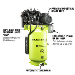Flexzilla® Pro 2-Stage 80-Gallon 175 PSI Stationary Electric
