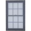 Performax™ 30"W x 48"H Black Vinyl Double-Hung Window with Nailing Flange and Grilles