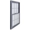 Performax™ 30"W x 48"H Black Vinyl Double-Hung Window with Nailing Flange and Grilles