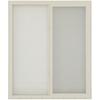 Performax™ 48"W x 60"H Tan Left Sliding Window with Nailing Flange and Brickmould