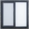 Performax™ 36"W x 36"H Black Left Sliding Window with Nailing Flange and Brickmould
