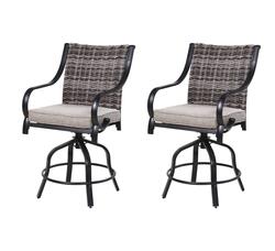 Backyard Creations® Vanderbuilt Black High Dining Patio Chair Set with ...