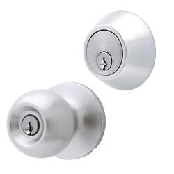 Trask Brass Knob Exterior Door Set With Level Bolt Smart Lock