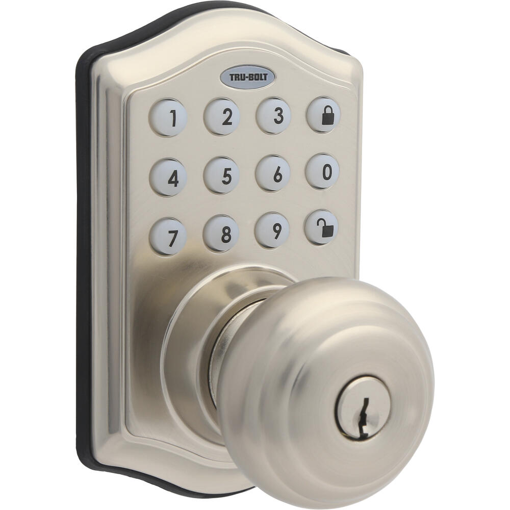 Tru-Bolt® Sydney Satin Nickel Classic Electronic Keypad Entry Door Knob