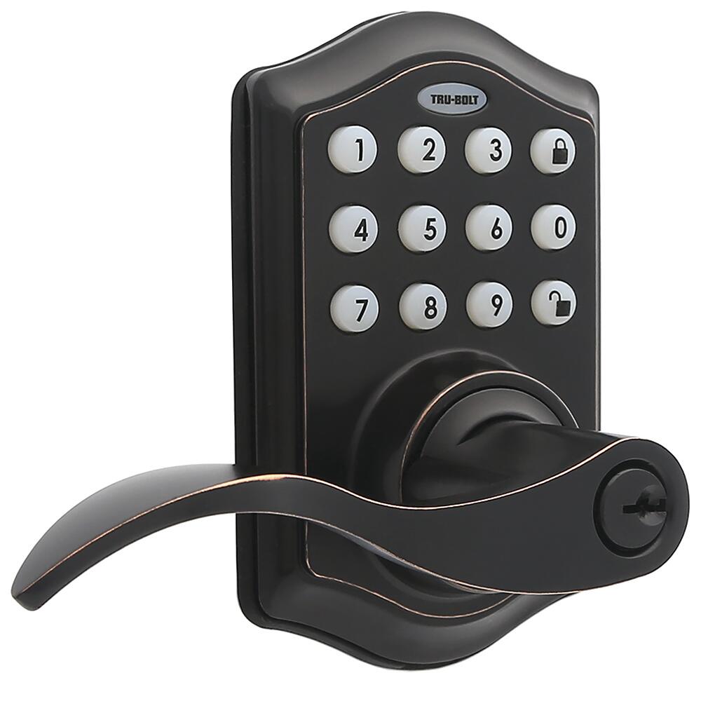 Tru-Bolt® Trinidad Oil Rubbed Bronze Classic Electronic Keypad Entry Door Lever