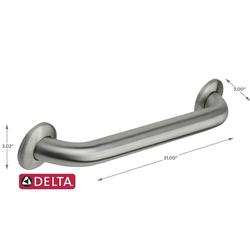 Delta® 18" x 1-1/2" Peened and Bright Stainless Concealed Screw Grab ...