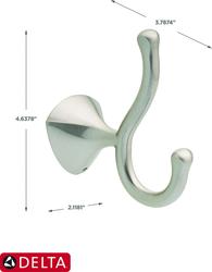 Delta® Mandara Brushed Nickel Double Robe Hook at Menards®