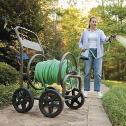 Liberty Garden™ 250' 4-Wheel Hose Reel Cart with Basket