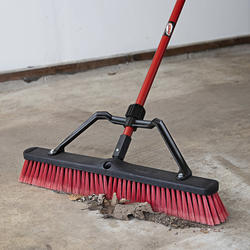 Libman 18 In. High Power Rough Surface Heavy Duty Push Broom 826 - The