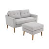 Serta® Bellamy Mid-Century Modern Loveseat with Ottoman