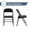 Peakform® Black Steel and Vinyl Folding Chair - 250 lb Capacity