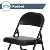 Peakform® Black Steel and Vinyl Folding Chair - 250 lb Capacity
