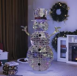 Enchanted Forest® 4' LED Mirror Snowman at Menards®