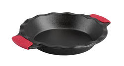 Lodge Cast Iron Pie Pan with Silicone Handles, 9.5
