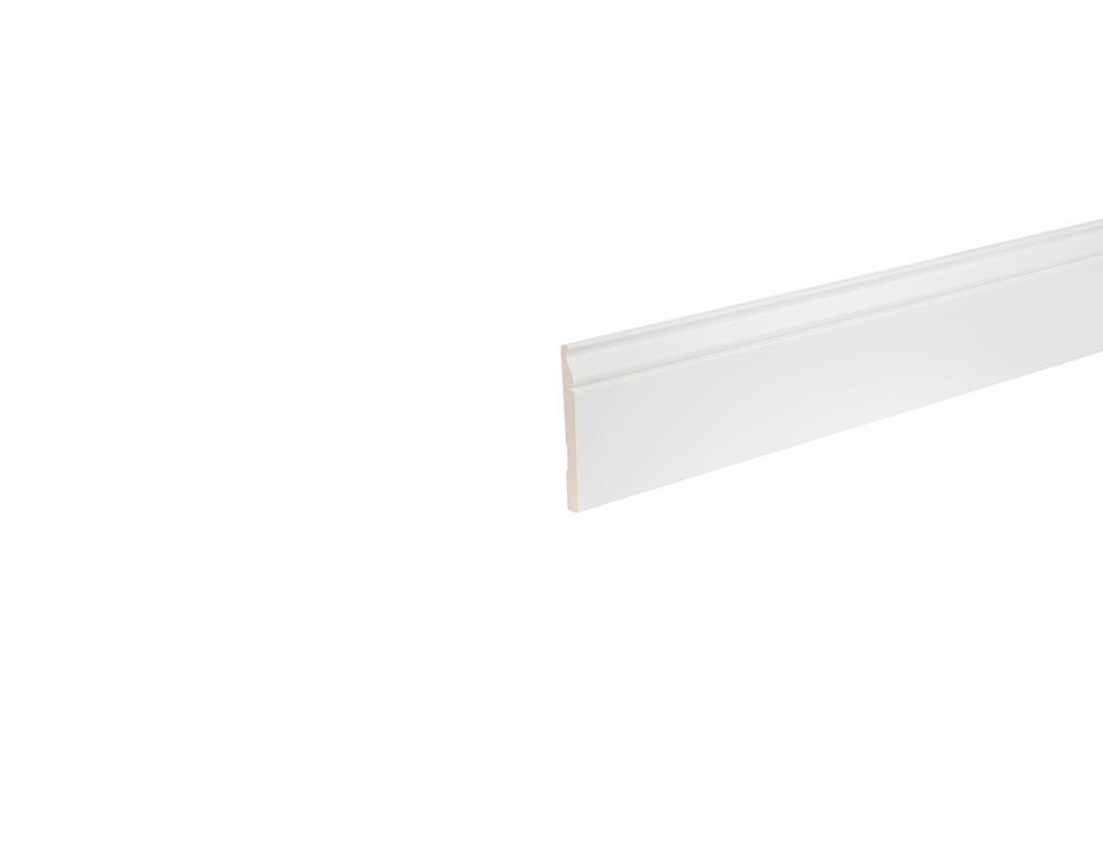 IP 9/16 x 5-1/4 x 8' Prefinished White Polystyrene Colonial Base Moulding 163 IP 9/16 x 5-1/4 x 8' Prefinished White Polystyrene Colonial Base Moulding 163