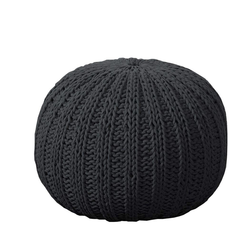 Kirklands Aluminum Cable Knit shops Pouf