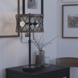 Patriot Lighting® Bodhi Black & Replica Wood Table Lamp at Menards®