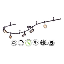 Patriot Lighting® Delon Dark Bronze 5-Light LED Flexible Track