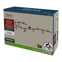 Patriot Lighting® Delon Dark Bronze 5-Light LED Flexible Track