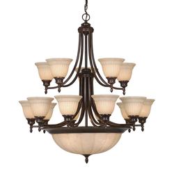 Patriot Lighting® Brussels 20-Light Aztec Bronze Chandelier