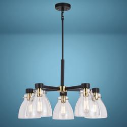 Patriot Lighting® Kenzie Matte Black & Gold 5-Light