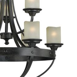 Patriot Lighting® Lancaster 9-Light Black Walnut Chandelier