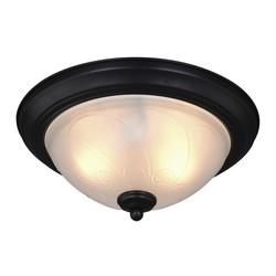 Patriot Lighting® Jerome Matte Black 2-Light Flush Mount Ceiling Light