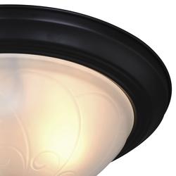 Patriot Lighting® Jerome Matte Black 2-Light Flush Mount Ceiling Light