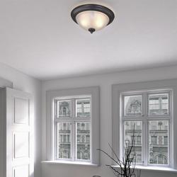 Patriot Lighting® Jerome Matte Black 2-Light Flush Mount Ceiling Light