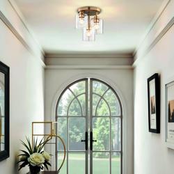 Patriot Lighting® Mix and Match Champagne Gold 3-Light Semi-Flush Mount ...