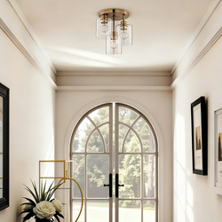 Patriot Lighting® Mix and Match Champagne Gold 3-Light Semi-Flush