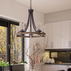 Patriot Lighting® Brooklyn 5-Light Natural Iron & Distressed Faux