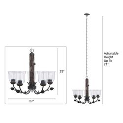 Patriot Lighting® Spruce Black Walnut 5-Light Chandelier at Menards®