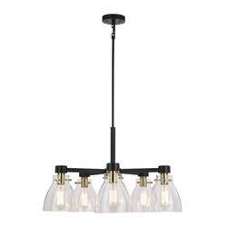 Patriot Lighting® Kenzie Matte Black & Gold 5-Light
