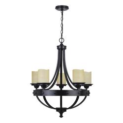 Patriot Lighting® Lancaster 5-Light Black Walnut Chandelier