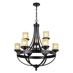 Patriot Lighting® Lancaster 9-Light Black Walnut Chandelier