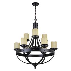 Patriot Lighting® Lancaster 9-Light Black Walnut Chandelier