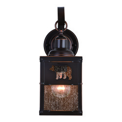 Patriot Lighting® Bear Burnished Bronze Outdoor Wall Light at Menards®