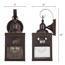 Vaxcel Ranger 5" Burnished Bronze Outdoor Wall Sconce - Rustic Lighting