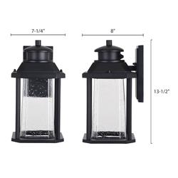 Patriot Lighting® Eliza Textured Black LED Dusk to Dawn Outdoor